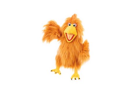 Handpop Herta de hen H60cm - polyester - oranje