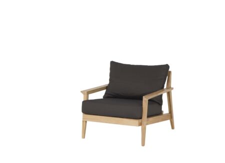 Tuinzetel Peru teak zwart 81cm