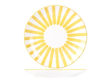Assiette à dessert Cabana Ø20,5 - porcelaine - jaune