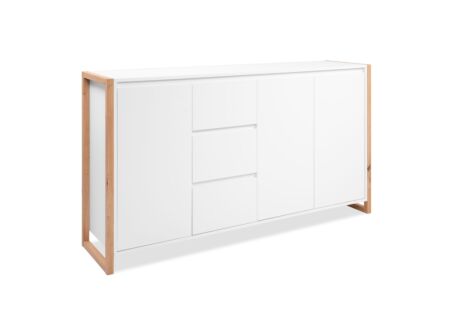 Commode Denver 160x40x88cm - decor - wit & artisanale eik