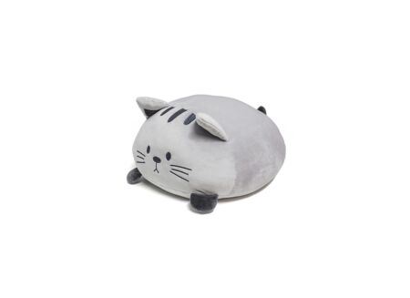 Kussen Kitty 33x20cm - polyester - grijs