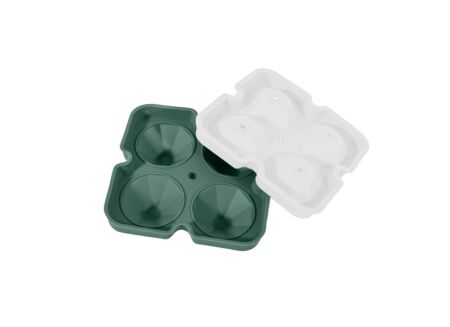 Ijsblokjesvorm diamant 12x12x14cm - platinum silicone - forest green