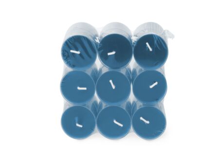Theelichtjes Clearlight Soft Sunrise 4,5u blauw, 18 stuks