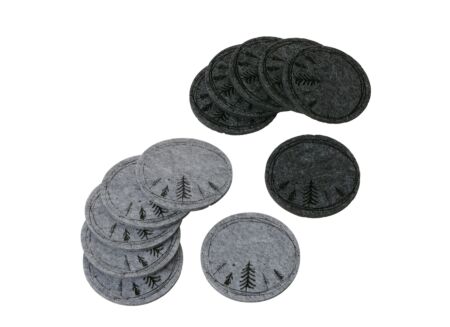 Onderzetters voor glazen Oslo Ø10cm set van 6