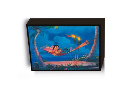 Kinderdecoratie Lilo & Stich verlicht canvas 30x40cm