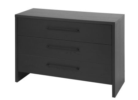 Ladekast Rosie 110x46x76cm - melamine - nox zwart