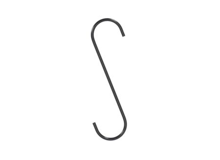 S Haak 30cm - ijzer - zwart