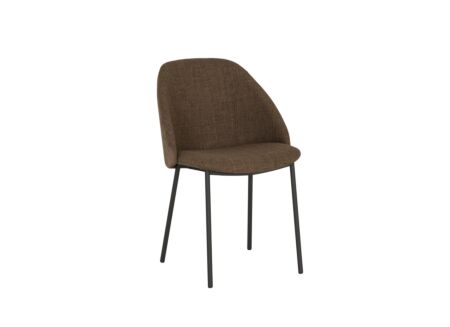 Stoel Soda 54,50x60x82cm - stof - chocolade & nougat