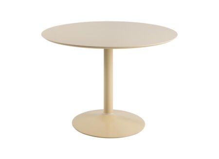 Tafel Ø110xH74CM - MDF/metaal - beige
