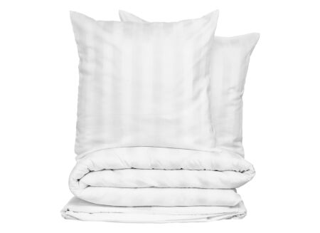 Dekbedovertrek 240x220cm - katoen - satijn wit