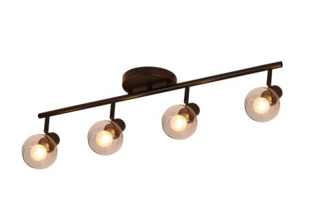 Plafondlamp 79x18cm helder glas