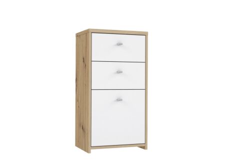 Commode Best Chest 40x30x78cm - decor - artisanale eik & wit