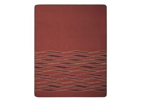 Plaid Crafted Lines 150x200cm - katoen & polyacryl - rood