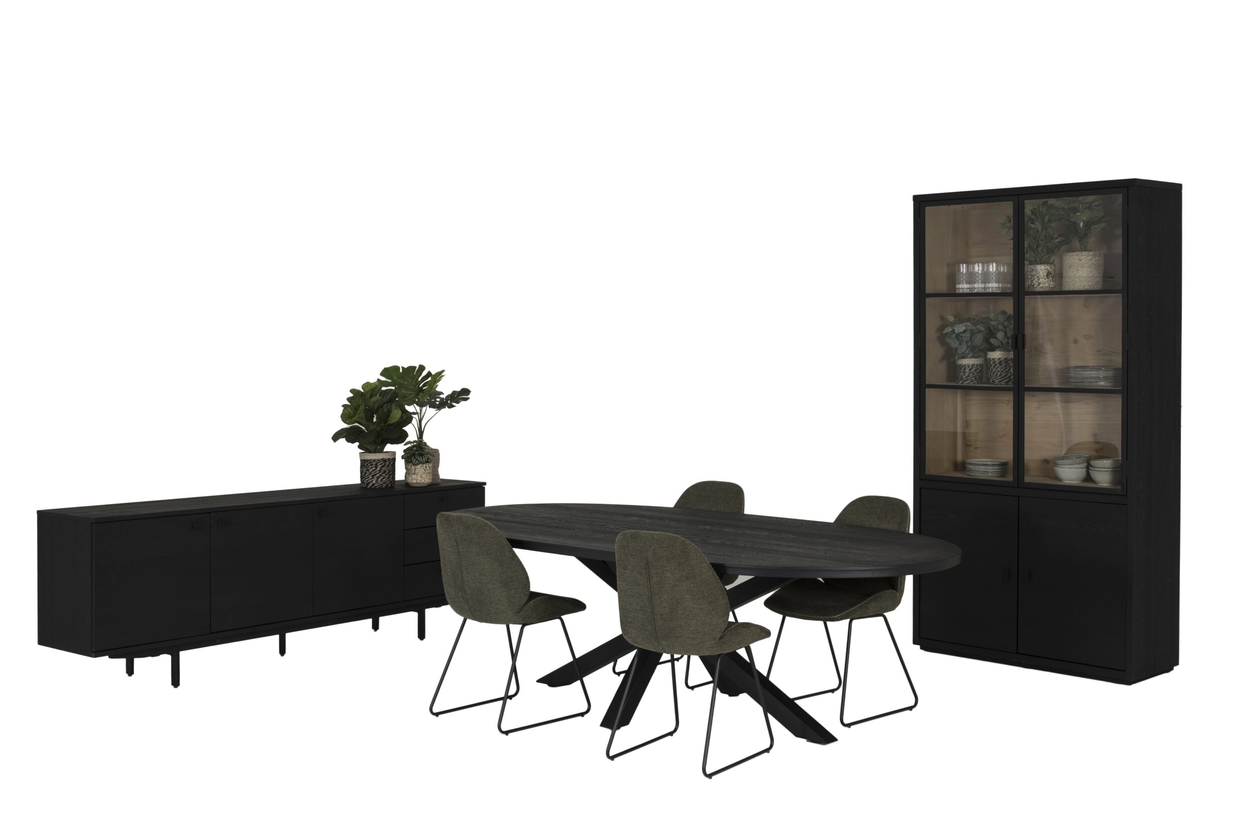 Salle à manger Mauri avec 4 chaises Patti a meubles