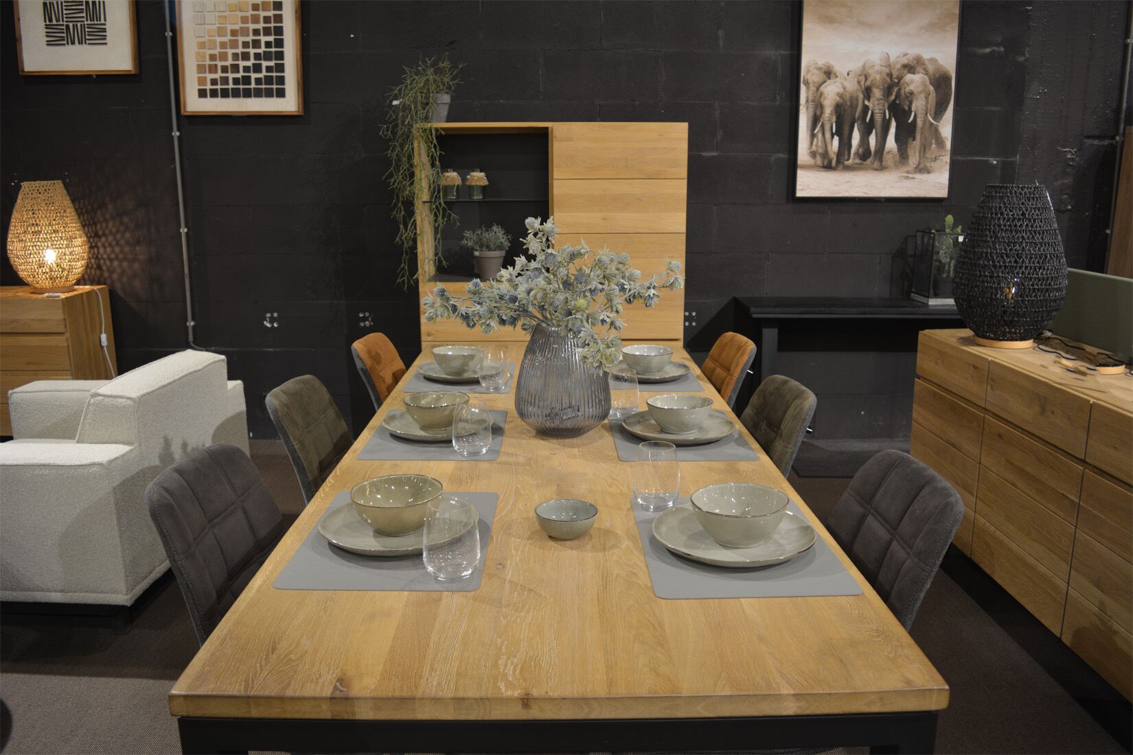 Tafel Palacio 200x100cm - eik massief - naturel - WEBA meubelen