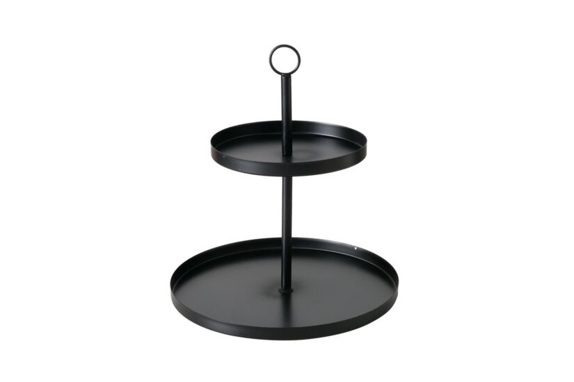 Serveertoren Samina Ø30cm - ijzer - zwart