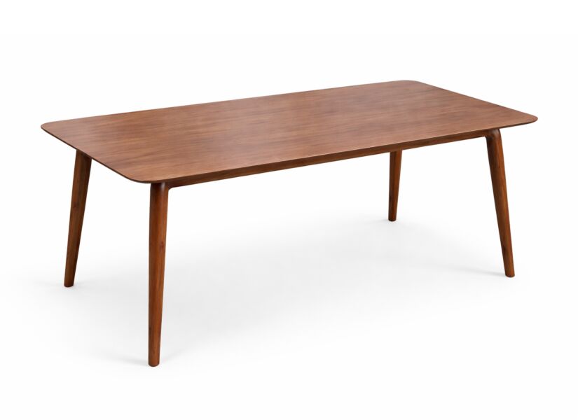 Table Elexir 200x105cm - acacia massif et placage - marron