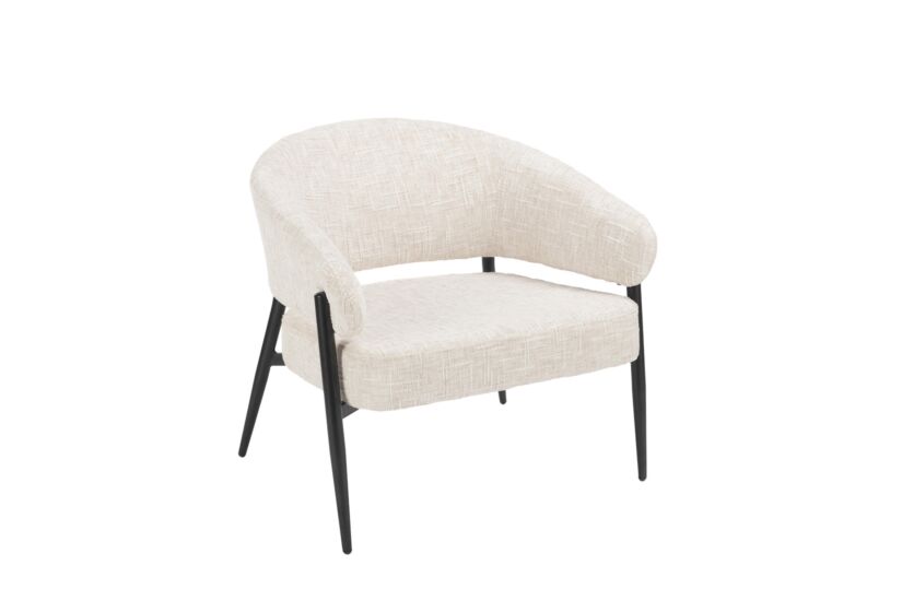 Fauteuil Sophy 72,5x73x75cm - ribfluweel - beige