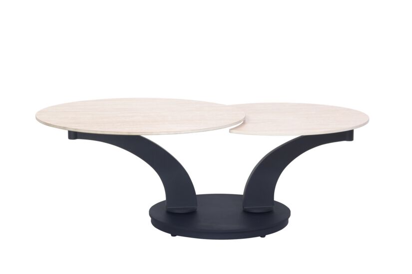 Salontafel Caldera 129/80x80x43,5cm - MDF - naturel