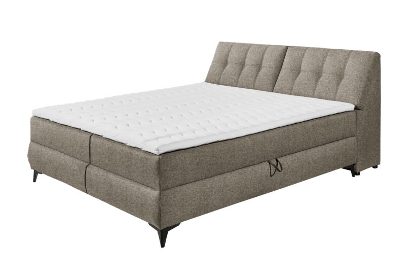 Bedbox Atlantis 180x200cm - stof - espresso met opbergruimte