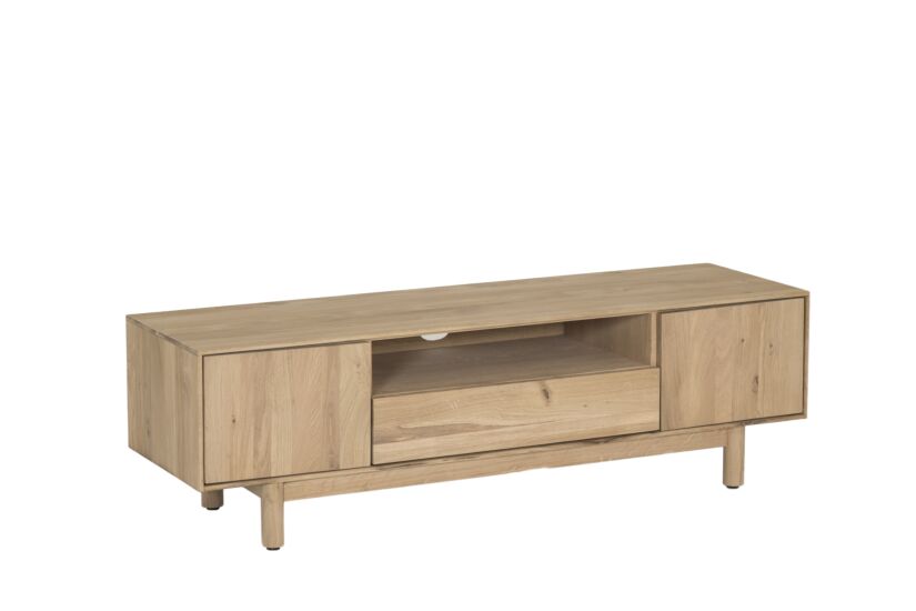 Tv-meubel Summer 150cm - eik massief & decor - naturel
