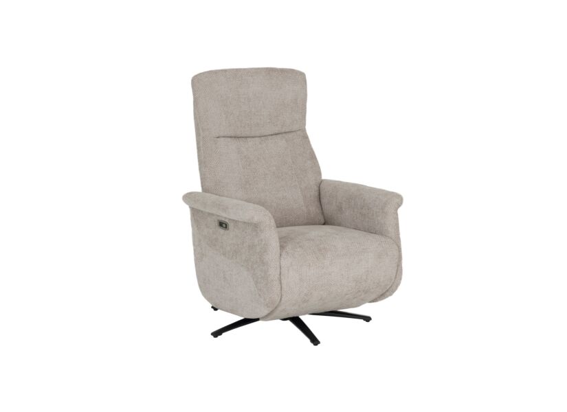 Fauteuil relax Wonder électrique - tissu - marron
