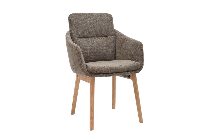 Chaise coque Suya 59x69,5x87cm - fibre polyester - taupe