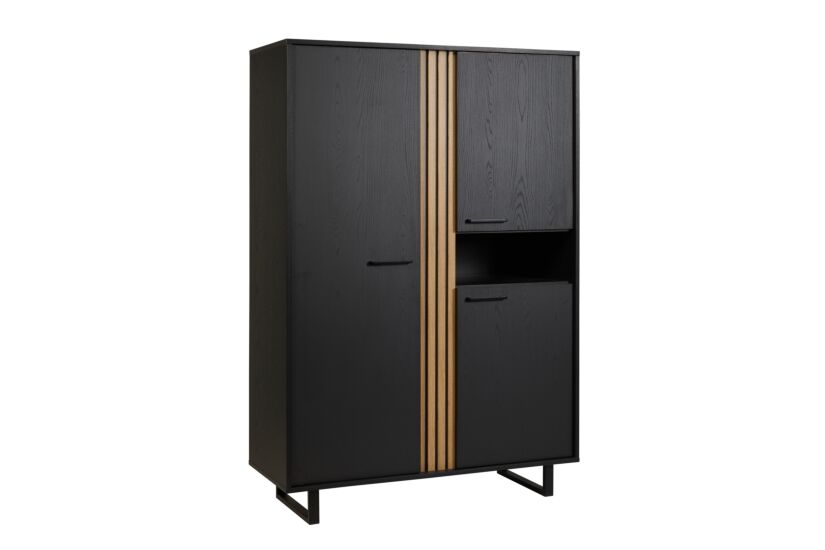 Kast Faro 127cm - melamine - structuur zwart