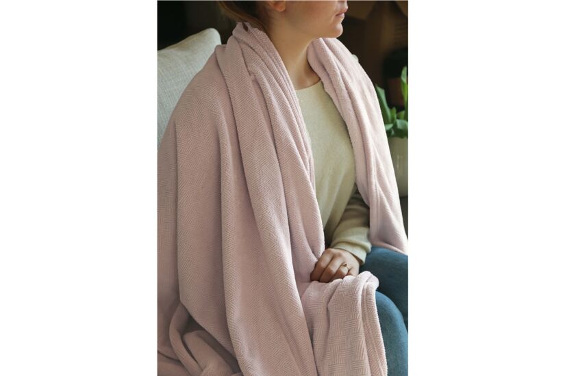 Plaid Antwerpen 150x200cm - microvezel - oudroze