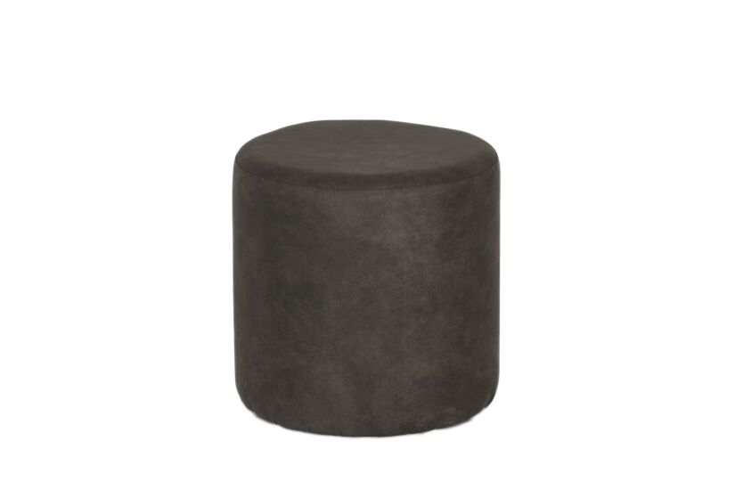 Poef Lofoten Ø38cm stof grijs
