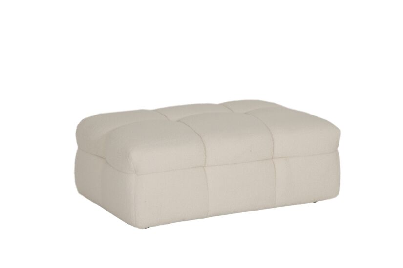 Poef Bubble 109x74cm stof wit