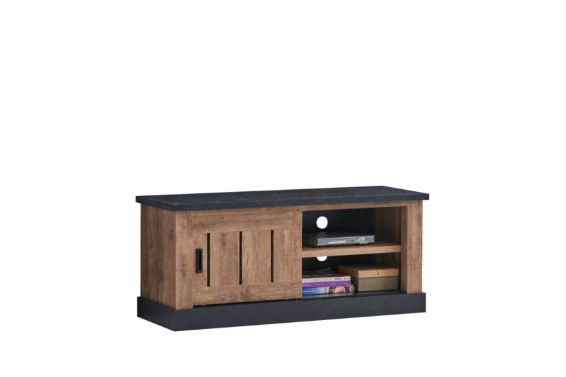 Tv-meubel Etienne 132cm - decor - industriële eik & zwart