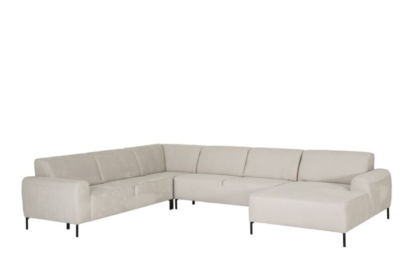 Hoeksalon Lund 370x278cm - stof - beige