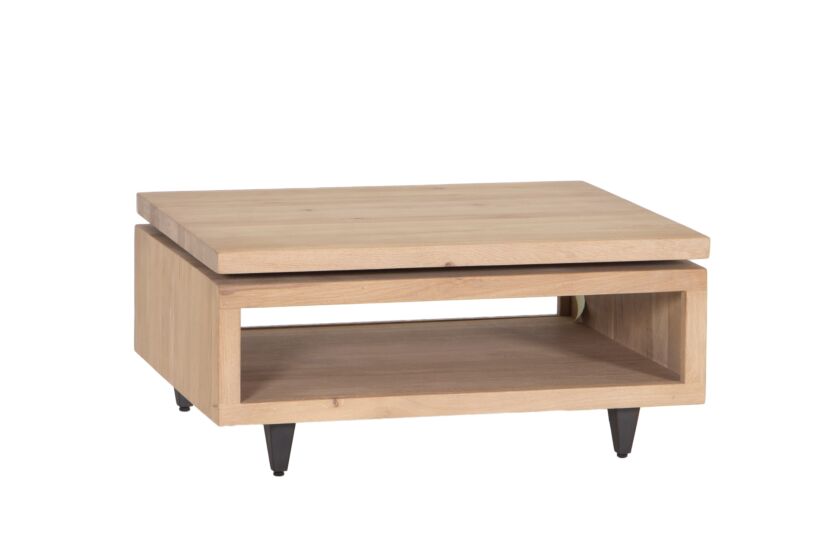 Table basse Palacio 90x65cm - chêne massif - naturel