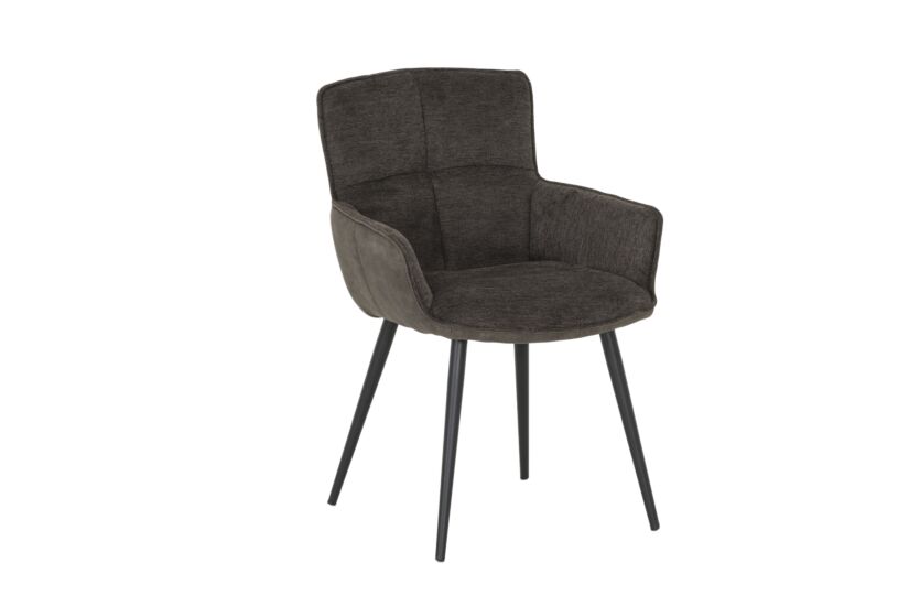 Kuipstoel Doyle 62,5x59,5x88cm - stof - bruin