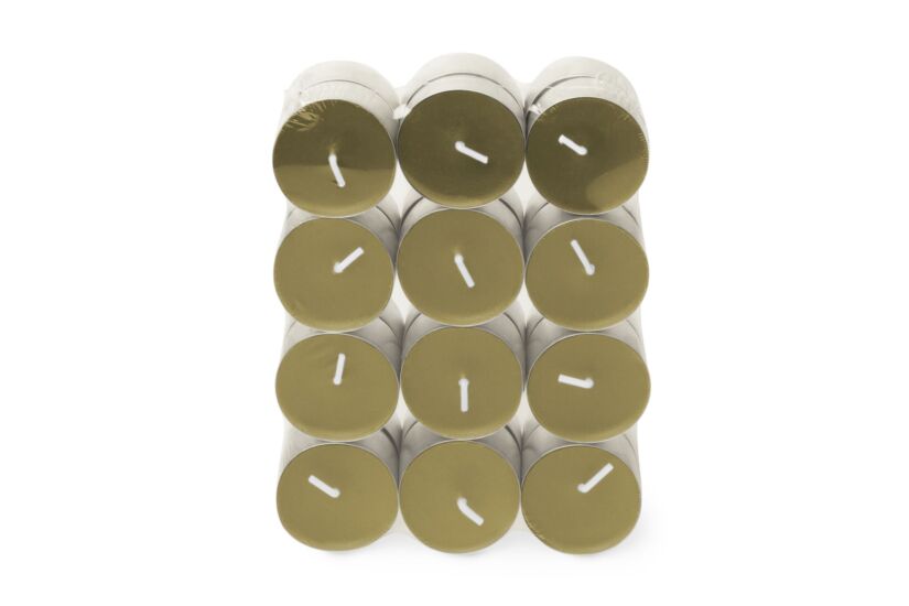 Bougie chauffe-plat Shimmering Smile 4,5h - paraffine - vert - 24 pièces
