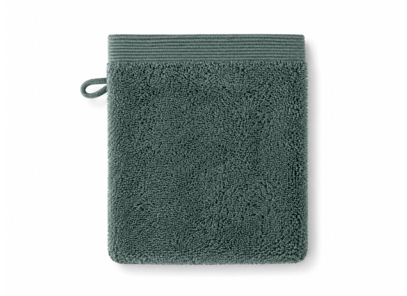 Washandje Flora 16x22cm - katoen - eucalyptus