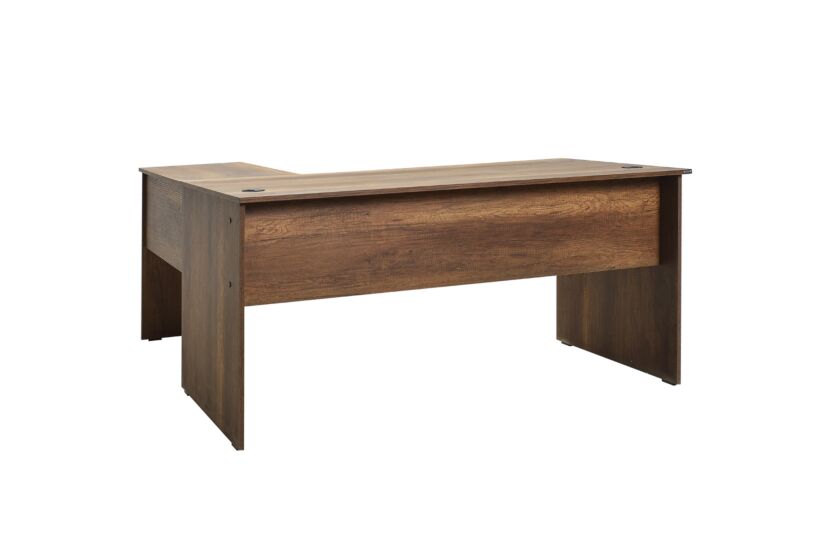 Hoekbureau Meradi 160x144cm - melamine - oslo walnut