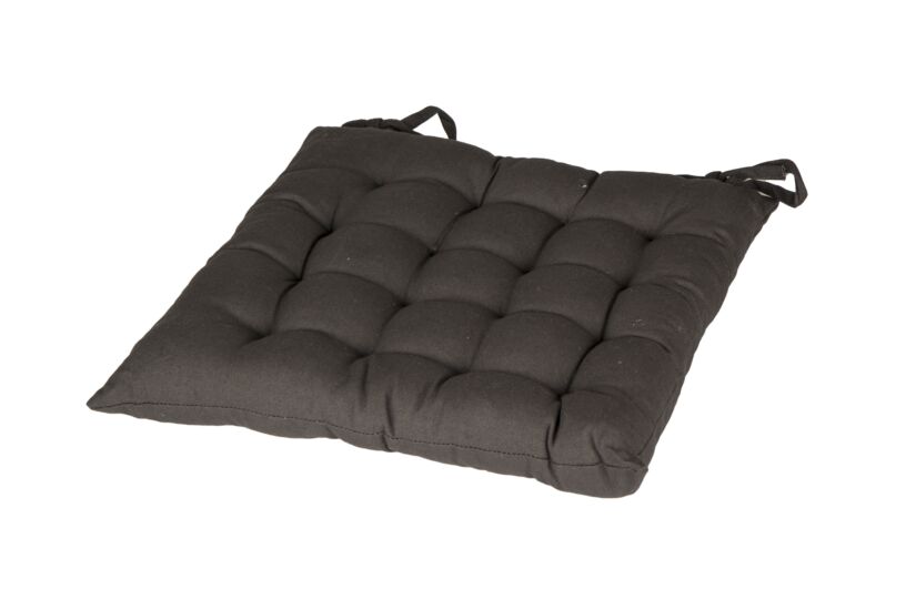 Stoelkussen 38x38cm - katoen - grijs