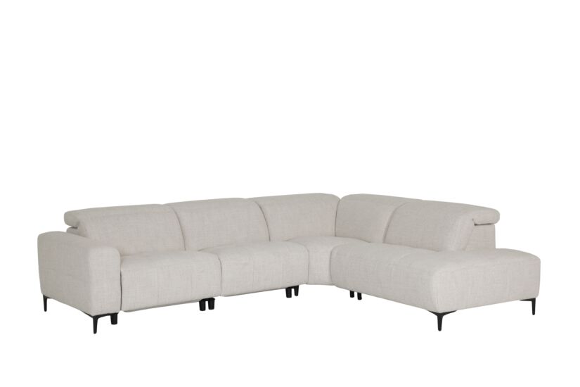 Hoeksalon Knight 317x255cm - stof - beige met relax