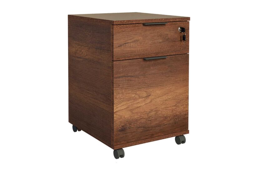 Ladeblok Meradi 41x41x61cm - melamine - oslo walnut met slot