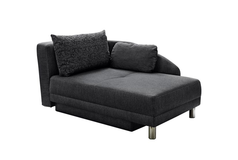 Zetelbed Roy Recamière 149x90cm - stof - grijs