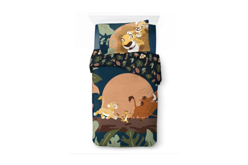 Dekbedovertrek Lion King 140x200cm - polyester/katoen - multicolor