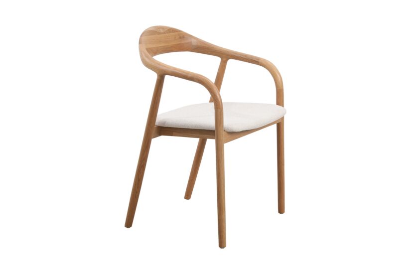 Stoel Donna 56,5x53x79,4cm - eik fineer & polyestervezel - beige