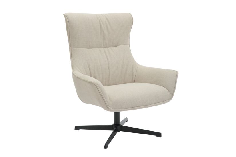 Draaifauteuil Crucible 85x83x103cm - stof crème