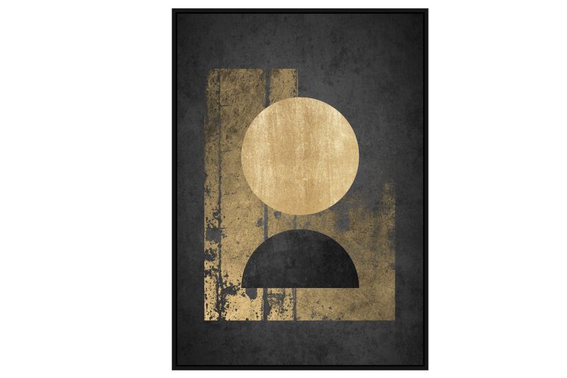 Print op canvas Luna Piena 60x90cm - zwart goud