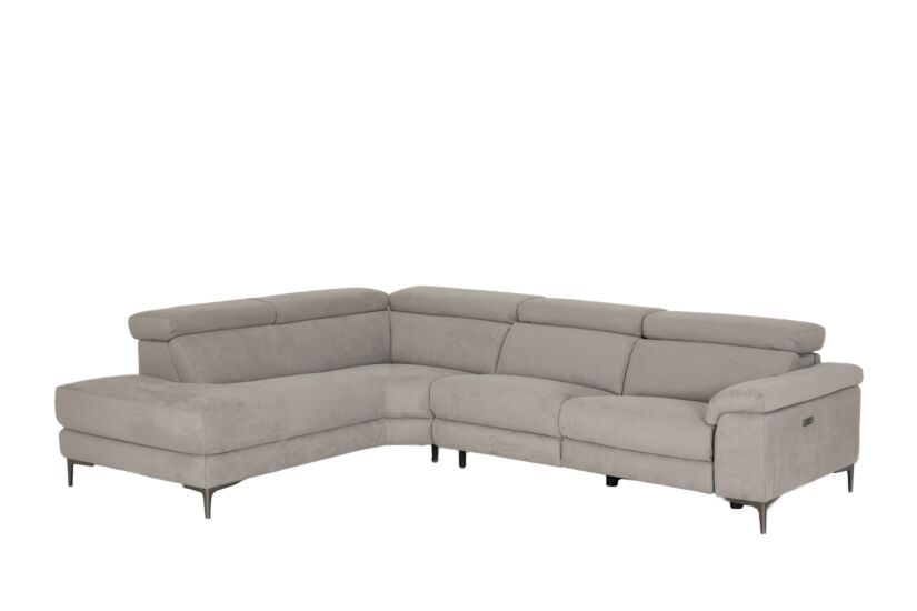 Hoeksalon Cell 295x232cm - stof - grijs met relax