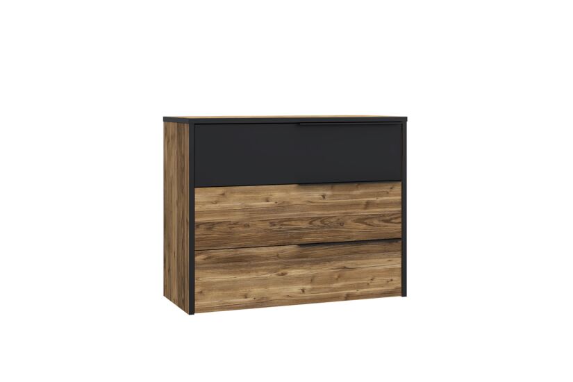 Ladekast Jabim 100x42x80cm - decor - alpine picea/zwart