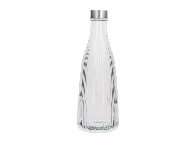 Waterfles Atla 1L - glas - transparant