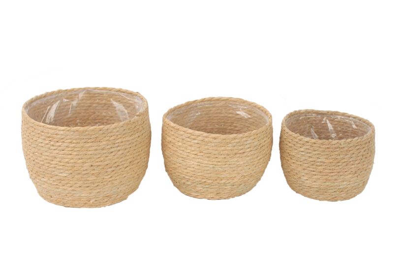 Opbergmand Lanao set van 3 - zeegras - naturel